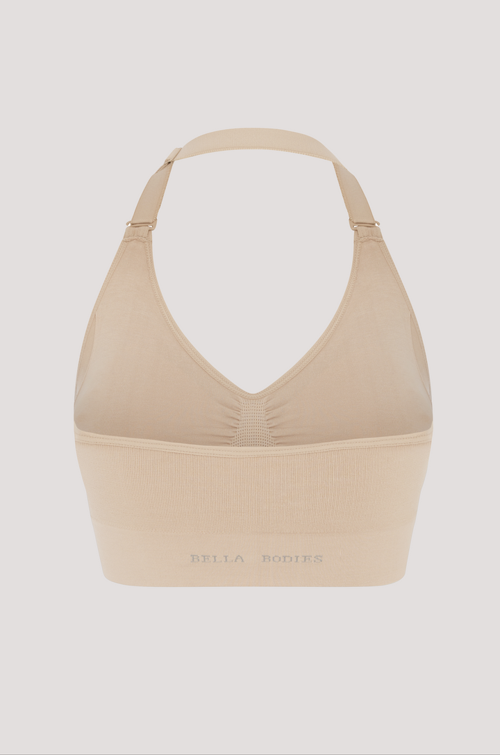 Bella Bodies Racerback Halter Multiway Multi-purpose Comfort Flexibility Bra Sand
