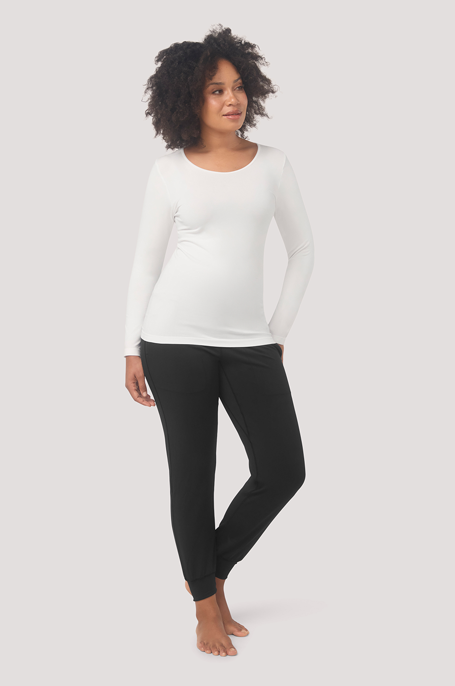 Women's joggers zippered pockets Black Bella Bodies Australia