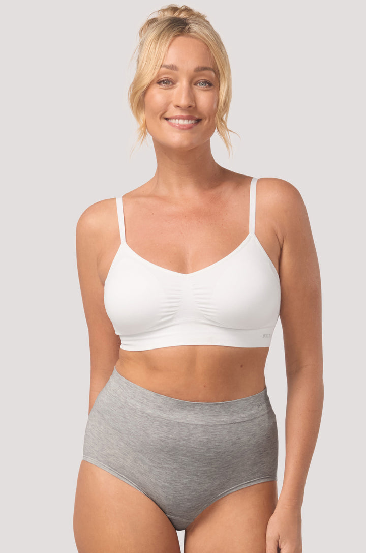 Bella Bodies Boy Leg Girl Short Underwear Grey Marle Front