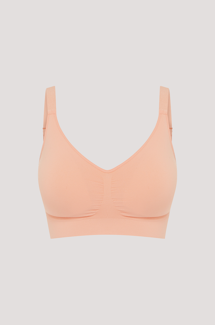 Women's Easy Fit Adjustable Bra in quick dry travel fabric | Peach
