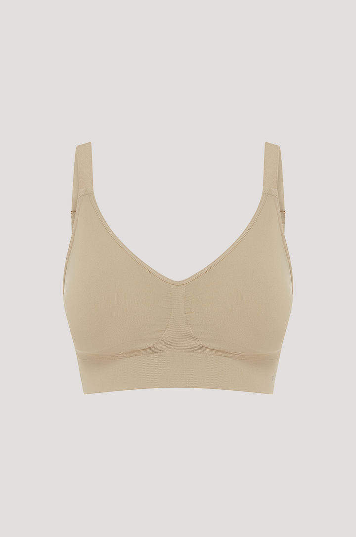 Women's Easy Fit Adjustable Bra in quick dry travel fabric |Sand