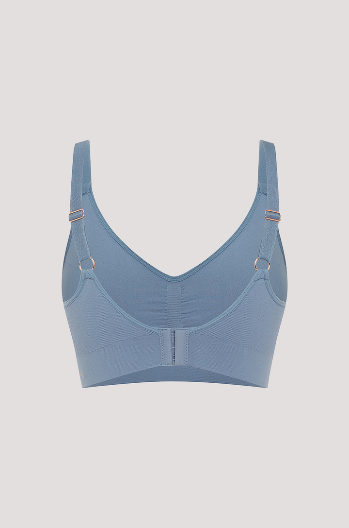 Women's Easy Fit Adjustable Bra in quick dry travel fabric | Slate Blue