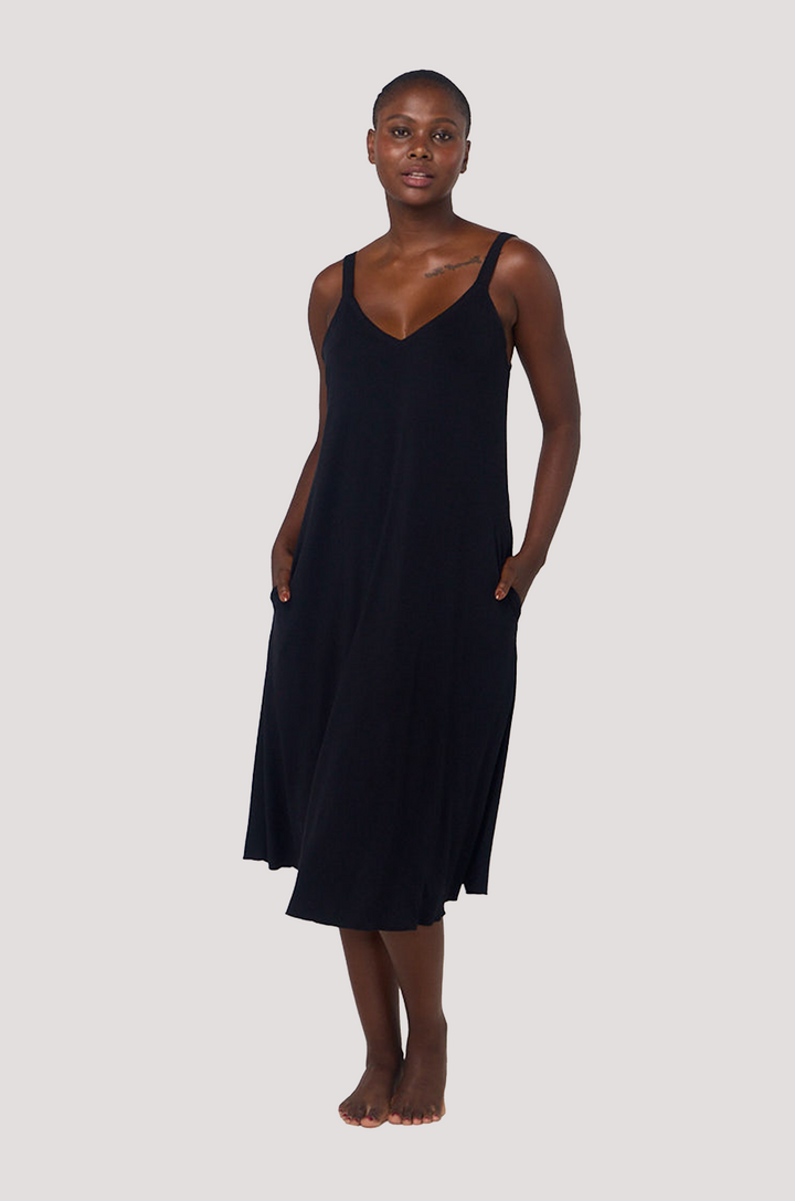 Bella Bodies | Bamboo | Swing Pocket Dress | Black