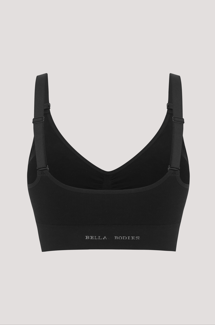 Bella Bodies Racerback Halter Multiway Multi-purpose Comfort Flexibility Bra Black