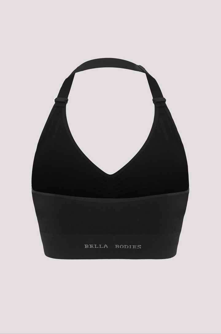 Bella Bodies Racerback Halter Multiway Multi-purpose Comfort Flexibility Bra Black