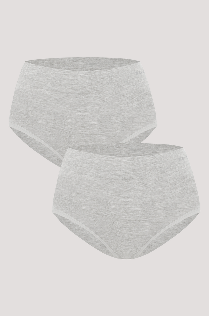 Bamboo Knicker | Bella Bodies Australia I grey/grey | Front