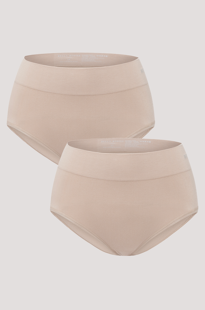 Bamboo Knicker | Bella Bodies Australia I sand/sand | Front