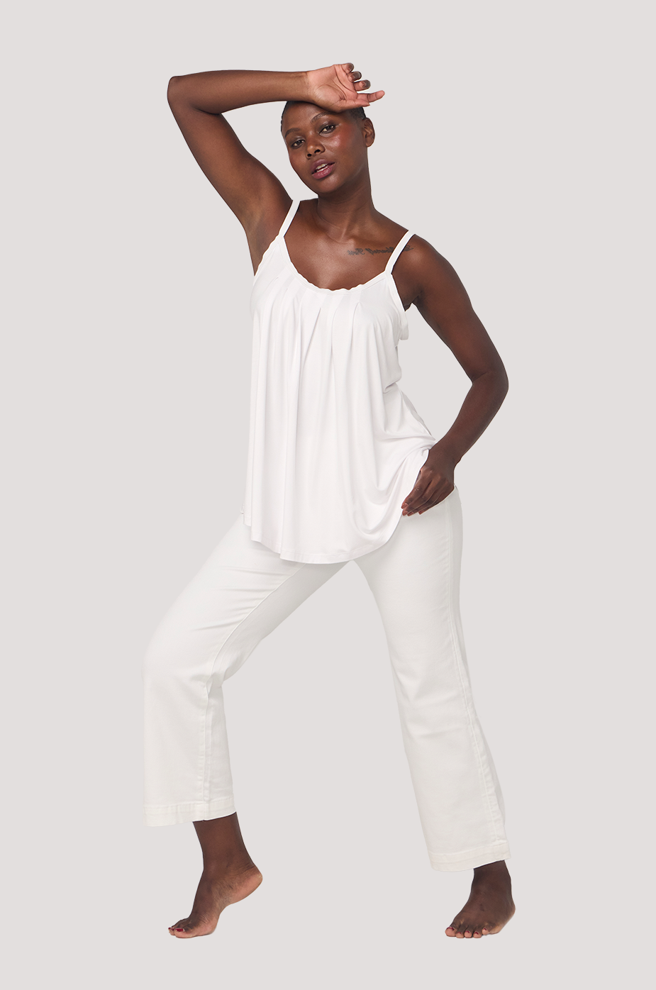 Bella Bodies | Bamboo | Swing Cami | White