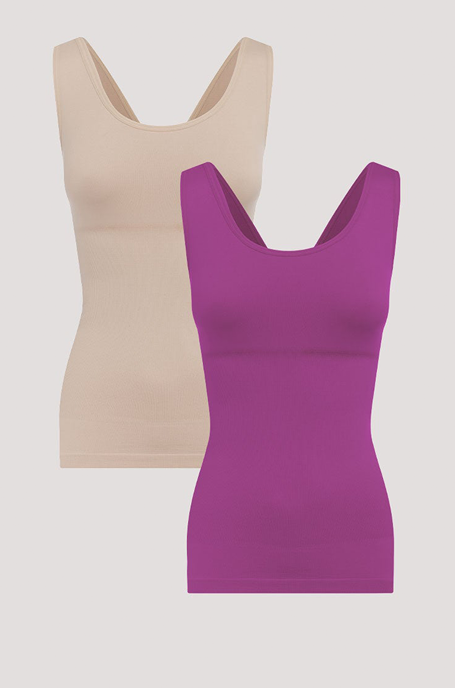 Women's comfortable Reversible Neckline, shaping and firming cami | Camyz Shapewear Smoothing Tank I Bella Bodies Australia I Sand and Viola