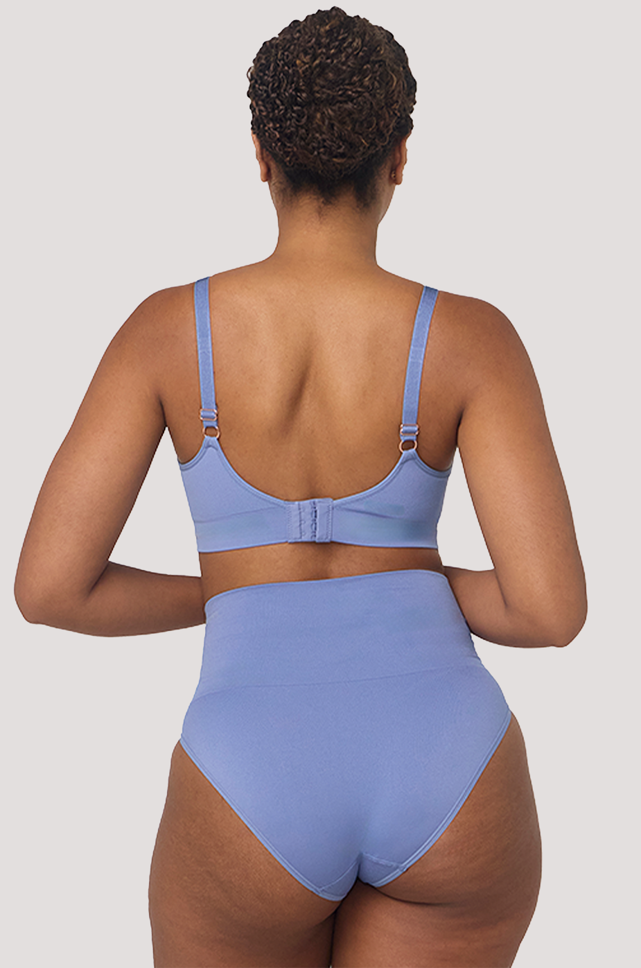Women's Easy Fit Adjustable Bra in quick dry travel fabric | Slate | Back 