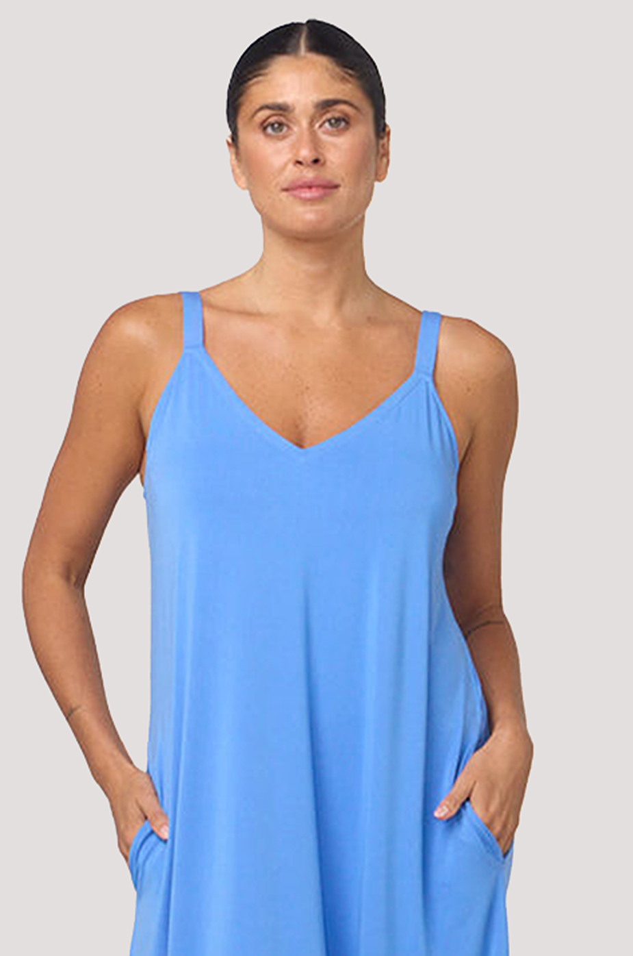 Bella Bodies | Bamboo | Swing Pocket Dress | Cornflower 