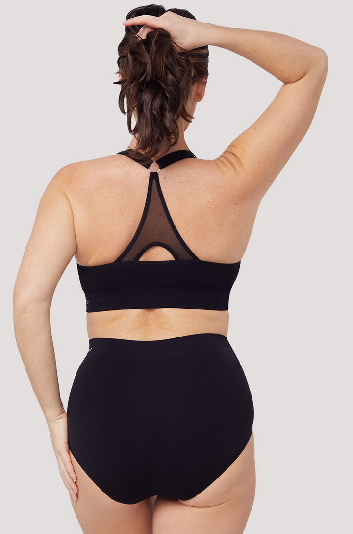 Wirefree Racerback Bra | Bella Bodies Australia | Black