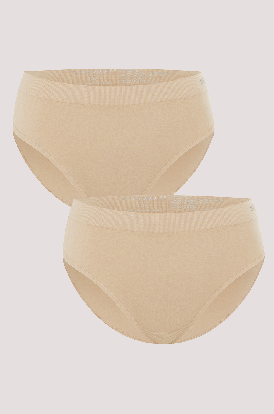 Bella Bodies Bamboo Bikini Brief SAND+SAND_572 Front 2PK