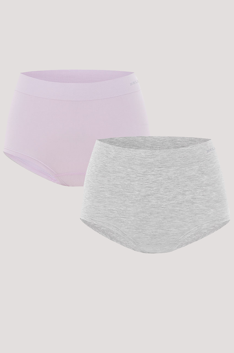Women's comfortable & breathable short I Bamboo Girl Short | Bella Bodies Australia I Grey marle, soft lilac | Front