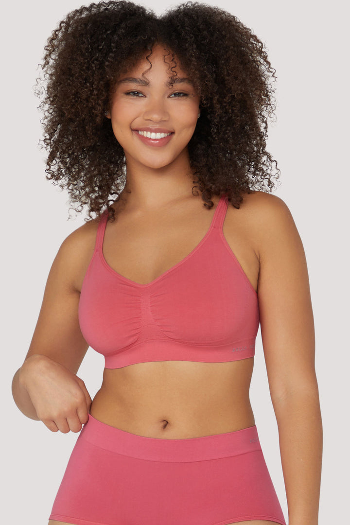 Bamboo Wirefree Bras 2 pack | Adjustable Back Support Bra | Bella Bodies Australia | Dee Rose | Front