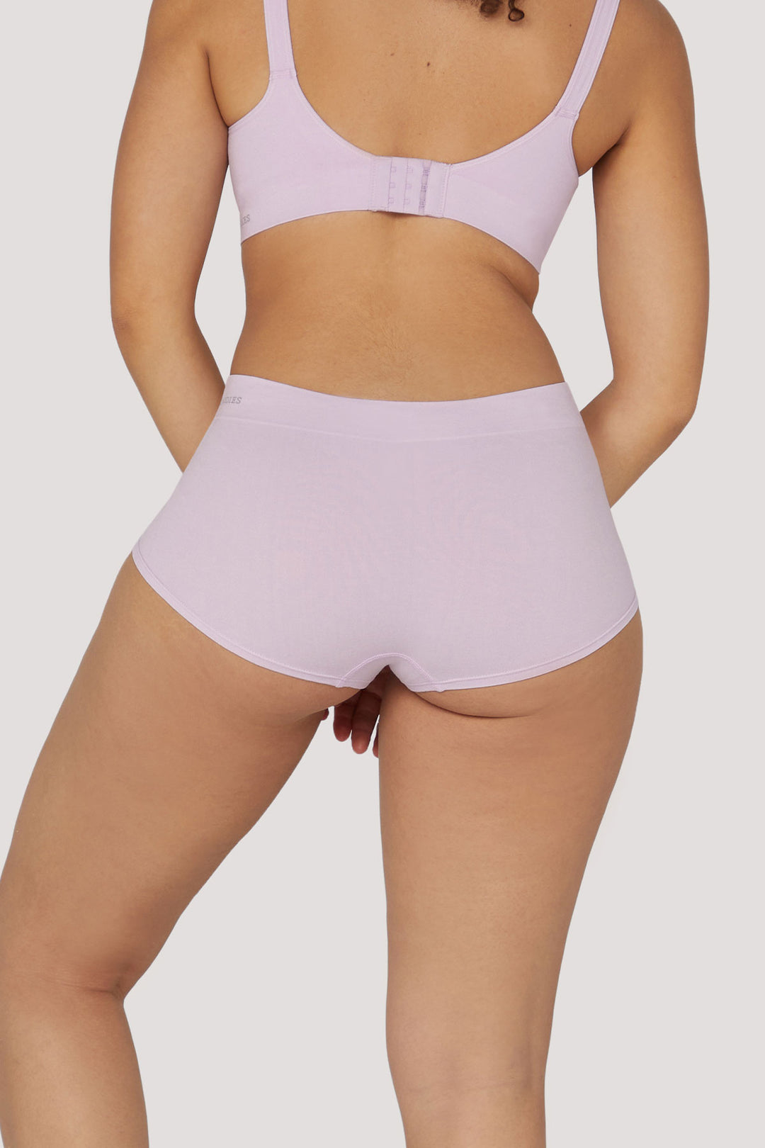 Bamboo Boyleg underwear 2 Pack | Bella Bodies Australia | Soft Lilac | Back