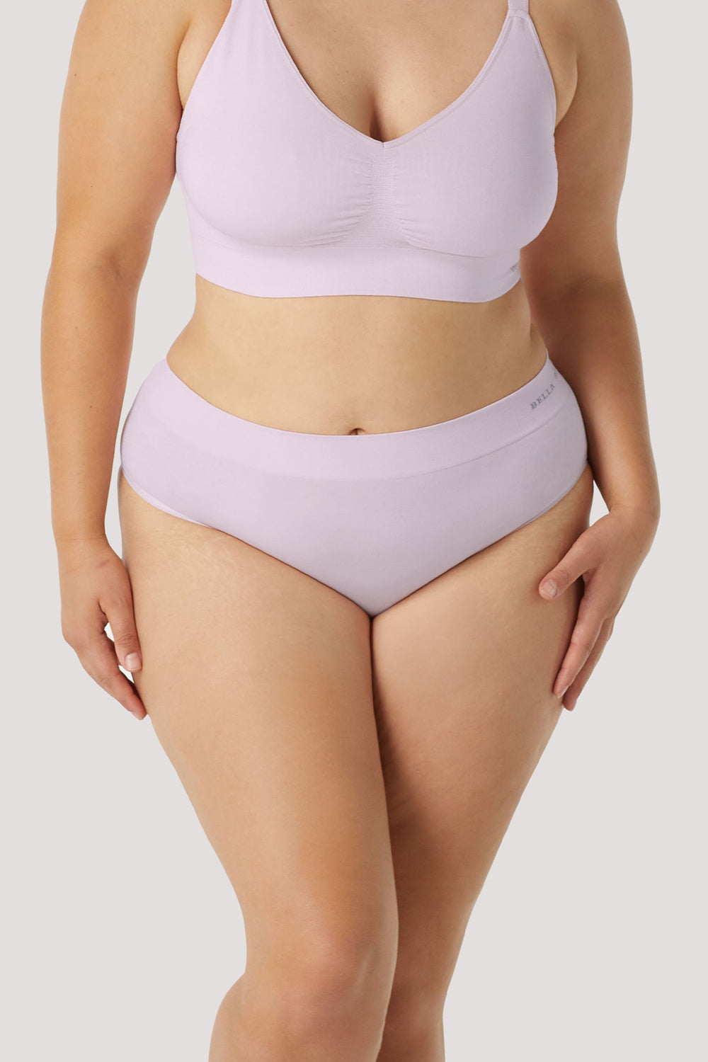 Women's Comfortable Sustainable Bamboo Underwear I Bella Bodies Australia I Bamboo Knickers | Soft Lilac | Front