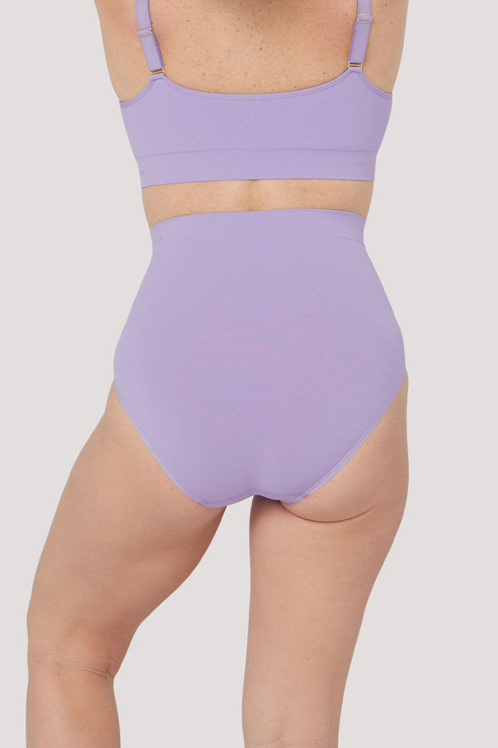 Women's slimming & firming high waist shapewear underwear | Bella Bodies Australia | lavender | back