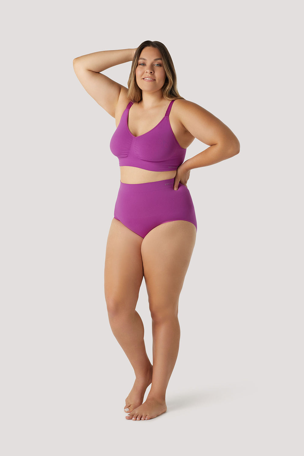 Wirefree Crop Bra and Matching Shapewear Underwear Set | 2 pack  | Bella Bodies Australia | Viola