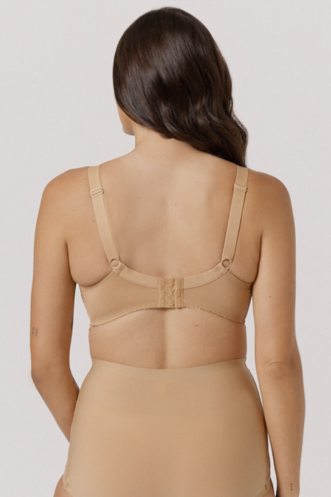 Wire-free Lace Bra I Women's comfortable supportive lace bra I Bella Bodies I Honey | Back
