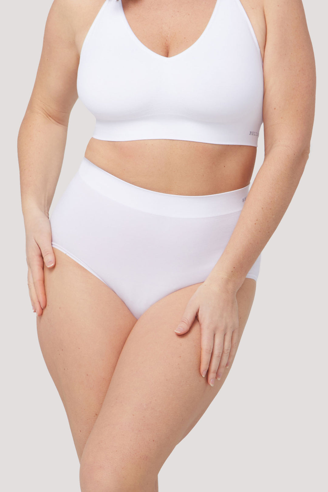 Women's slimming & firming high waist shapewear underwear | Bella Bodies Australia | White | Front
