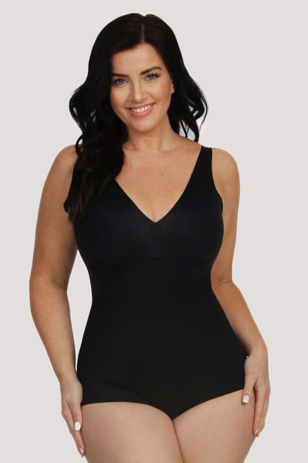 Curve Control Shapewear Bodysuit I Bella Bodies Australia I Black | Front
