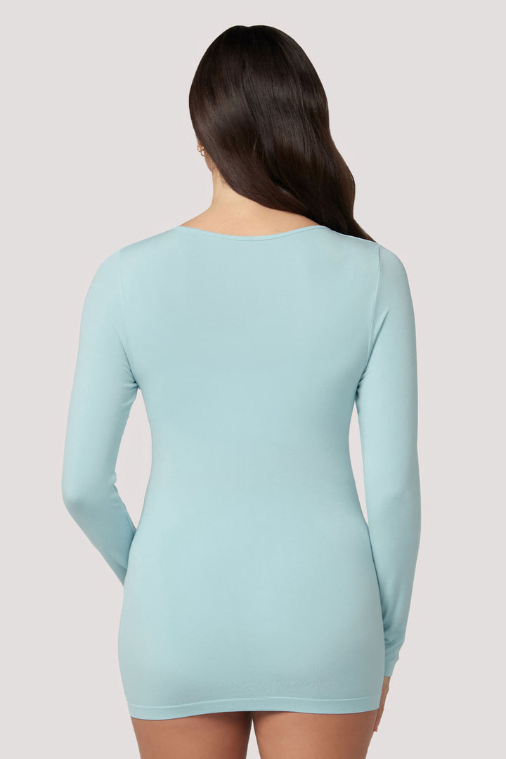 Pure Comfort Long Sleeve Top I Women's natural comfortable Warm Tencel Modal Long Sleeve I Bella Bodies Australia | Marine | Back
