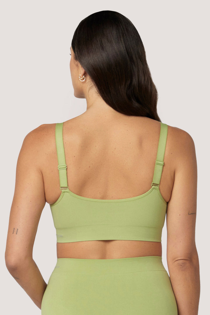Women's Wireless Stretch Crop Bra 2 pack | Bella Bodies Australia | Pear | Back