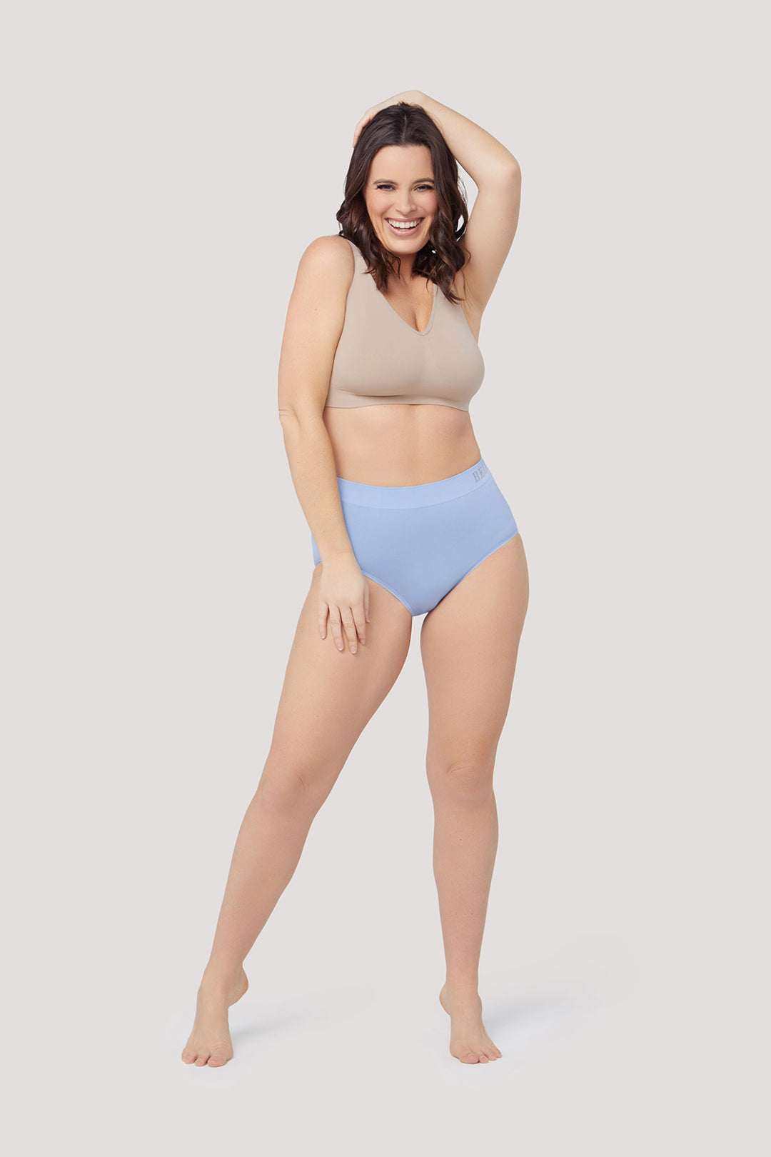 Women's Breathable Bamboo High Waist Underwear 2 pack | Bella Bodies Australia  | Sky Blue