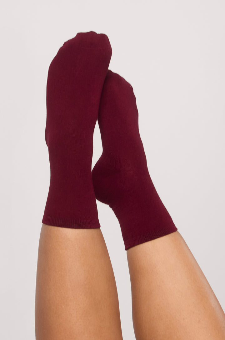 Soft and Comfy Breathable Bamboo Socks I Boot Socks | Bella Bodies Australia I Cherry |