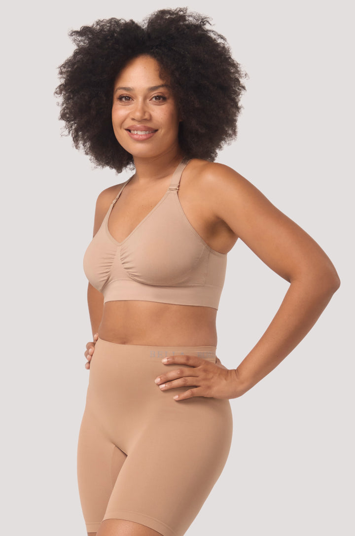 Coolfit Everyday Anti Chafing Shorts I Bella Bodies Australia I Taupe | Left