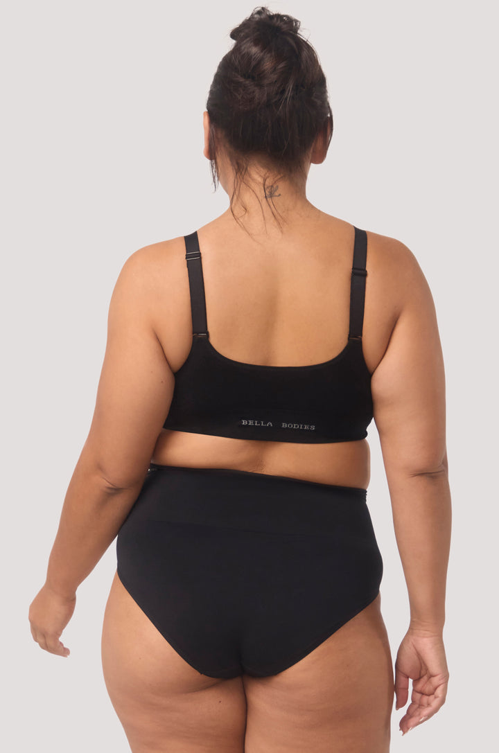 Multi Adjustable Wire Free | Bamboo | Bella Bodies Australia I Black | Back