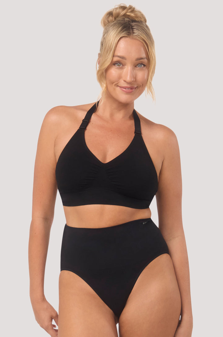 Multi Adjustable Wire Free | Bamboo | Bella Bodies Australia I Black | Front