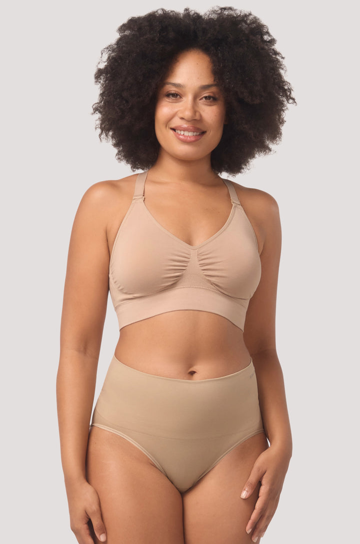 Multi Adjustable Wire Free | Bamboo | Bella Bodies Australia I Sand | Front