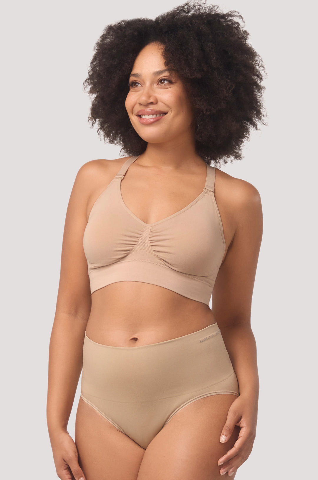 Multi Adjustable Wire Free | Bamboo | Bella Bodies Australia I Sand | Left