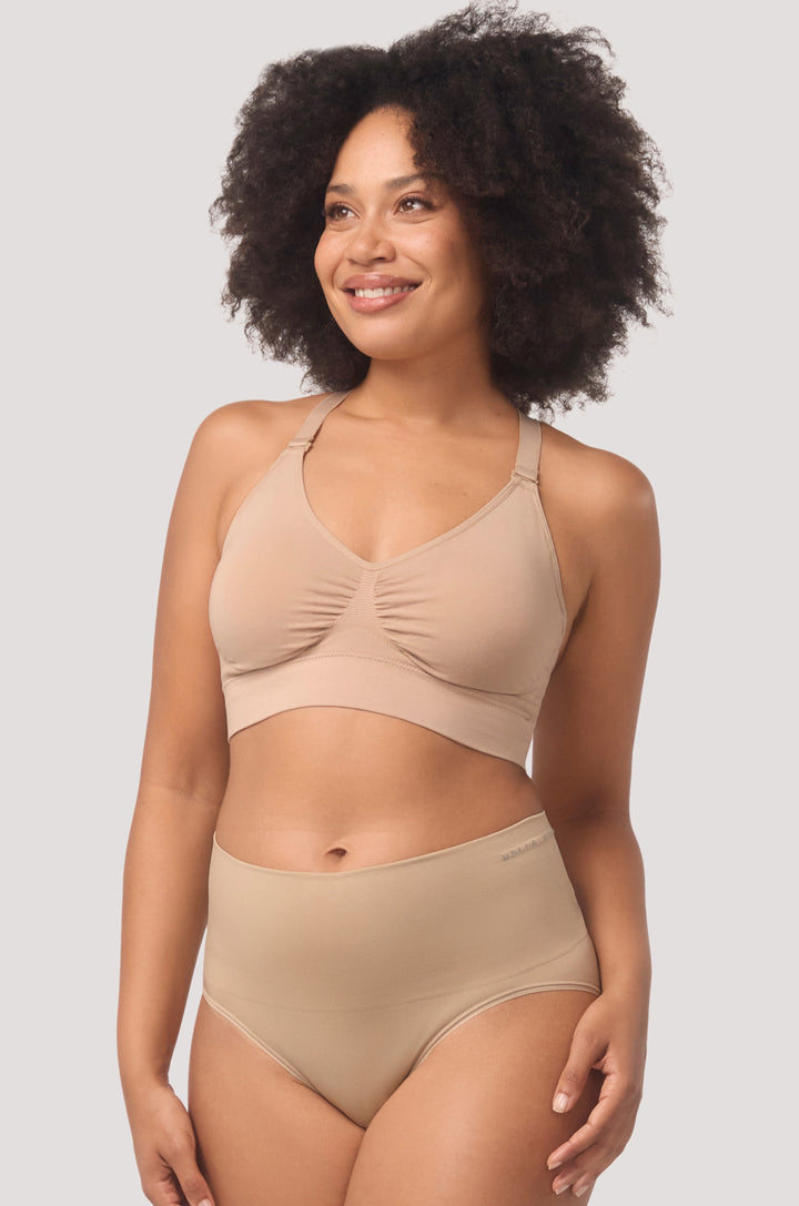 Multi Adjustable Wire Free | Bamboo | Bella Bodies Australia I Sand | Left