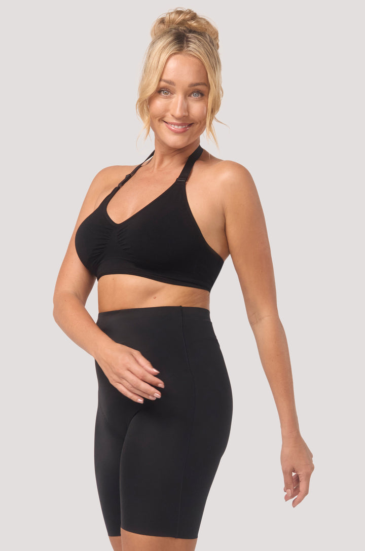 Women's shaping Short | Curve Control Sculpting Shorts | Bella Bodies Australia | Black | Left