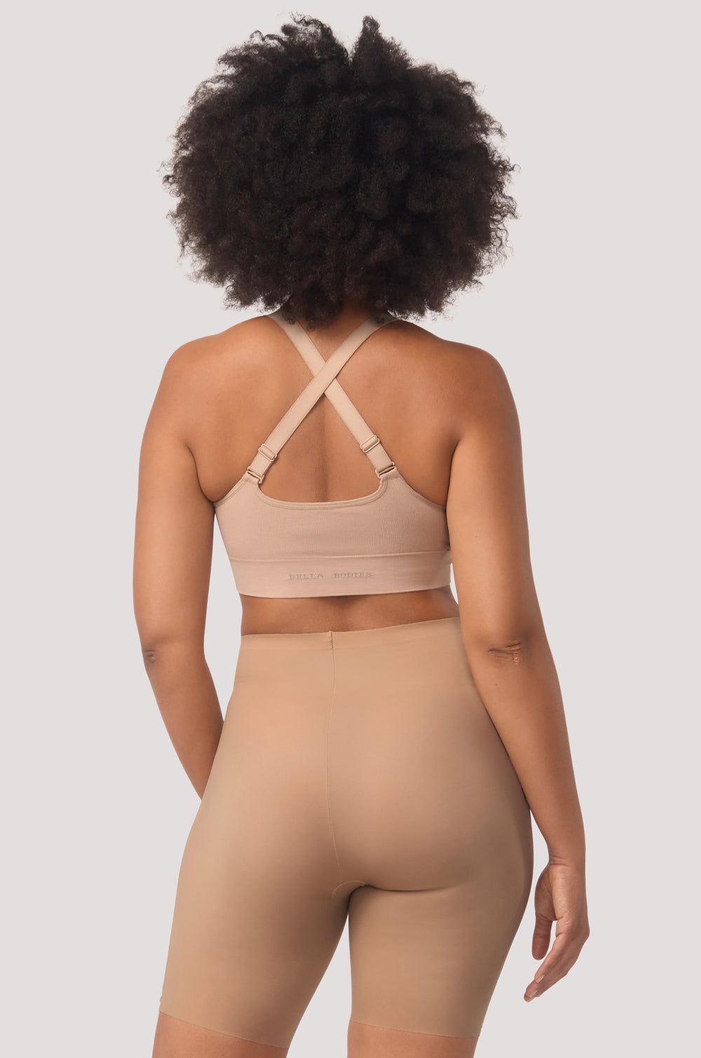 Women's shaping Short | Curve Control Sculpting Shorts | Bella Bodies Australia | Taupe | Back