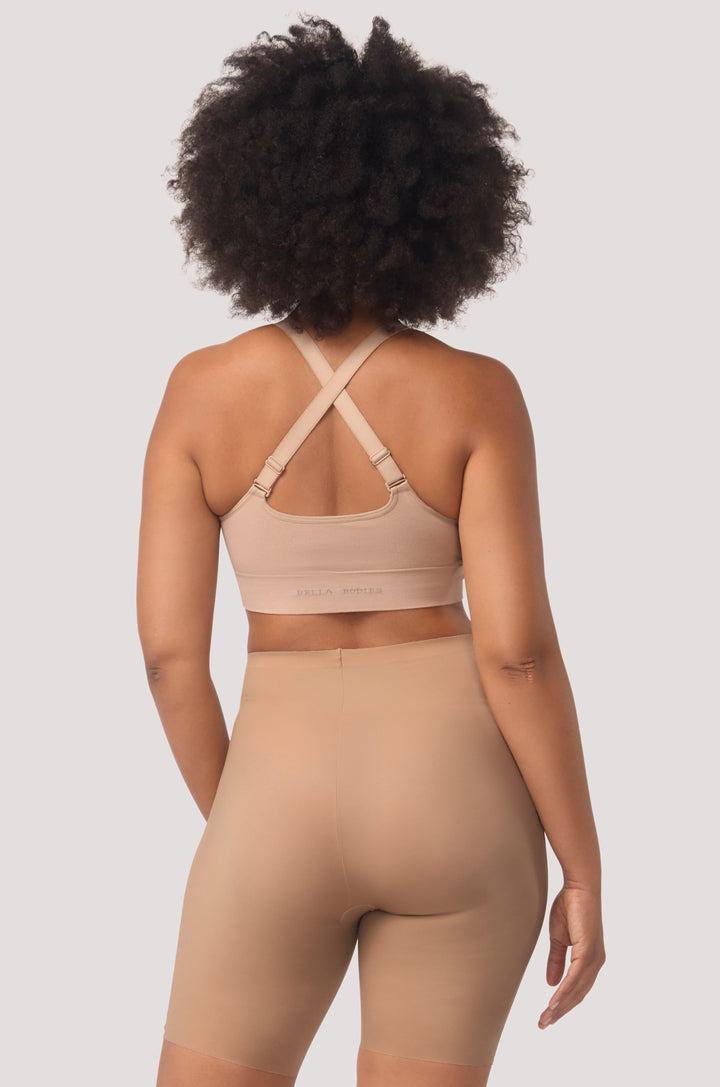 Women's shaping Short | Curve Control Sculpting Shorts | Bella Bodies Australia | Taupe | Back