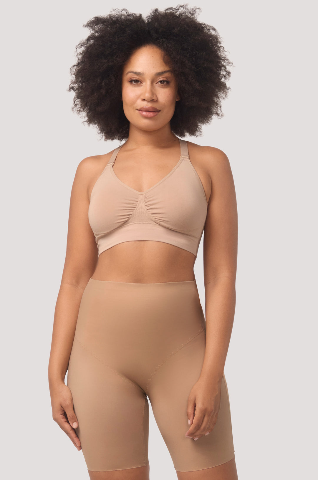 Women's shaping Short | Curve Control Sculpting Shorts | Bella Bodies Australia | Taupe | 