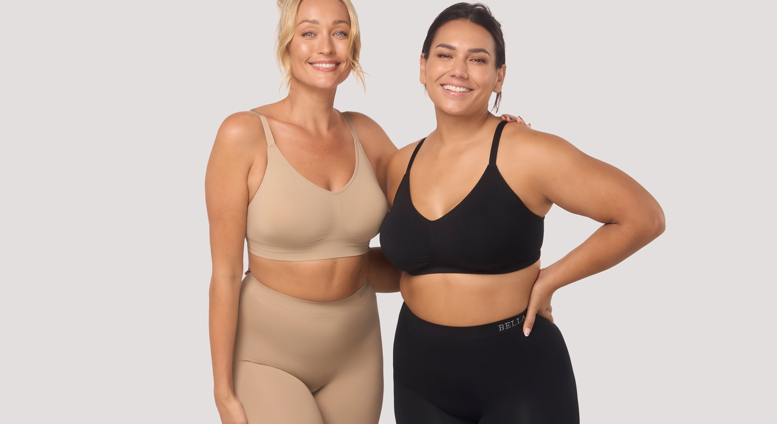 Bella Bodies Light Shapewear Smoothing Black Taupe Sand