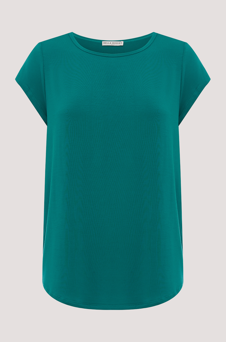 Bella Bodies BioLuxe CapSleeve Boatneck T-Shirt OCEAN
