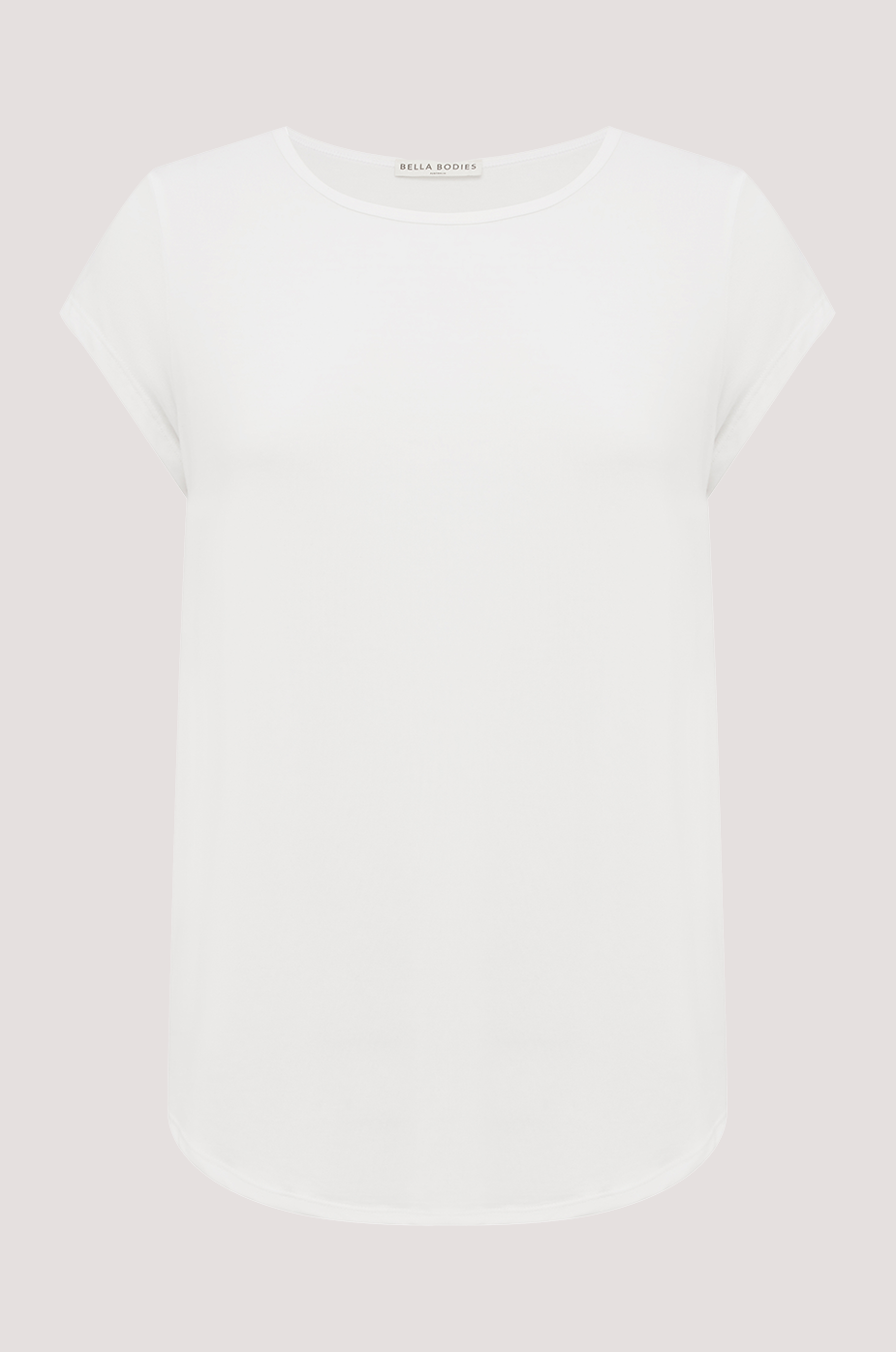 Bella Bodies BioLuxe CapSleeve Boatneck T-Shirt WHITE