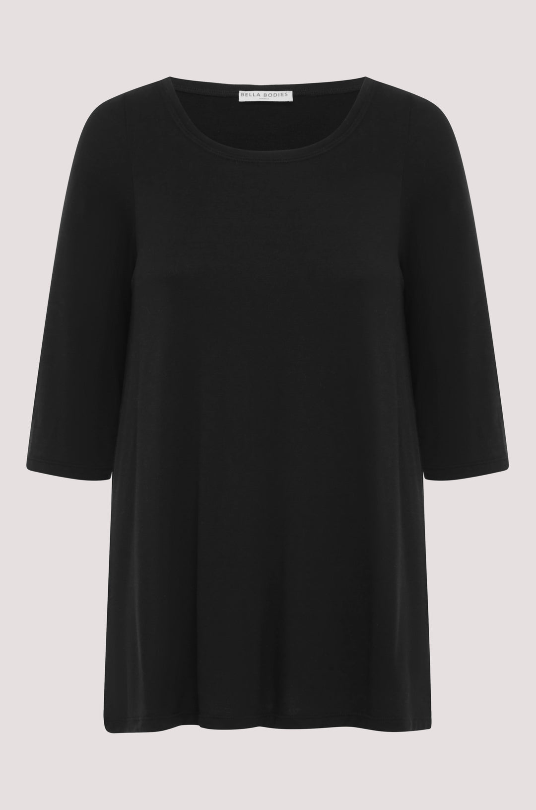 Bella Bodies BioLuxe Half Sleeve Swing T-Shirt BLACK