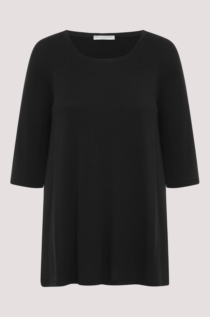Bella Bodies BioLuxe Half Sleeve Swing T-Shirt BLACK