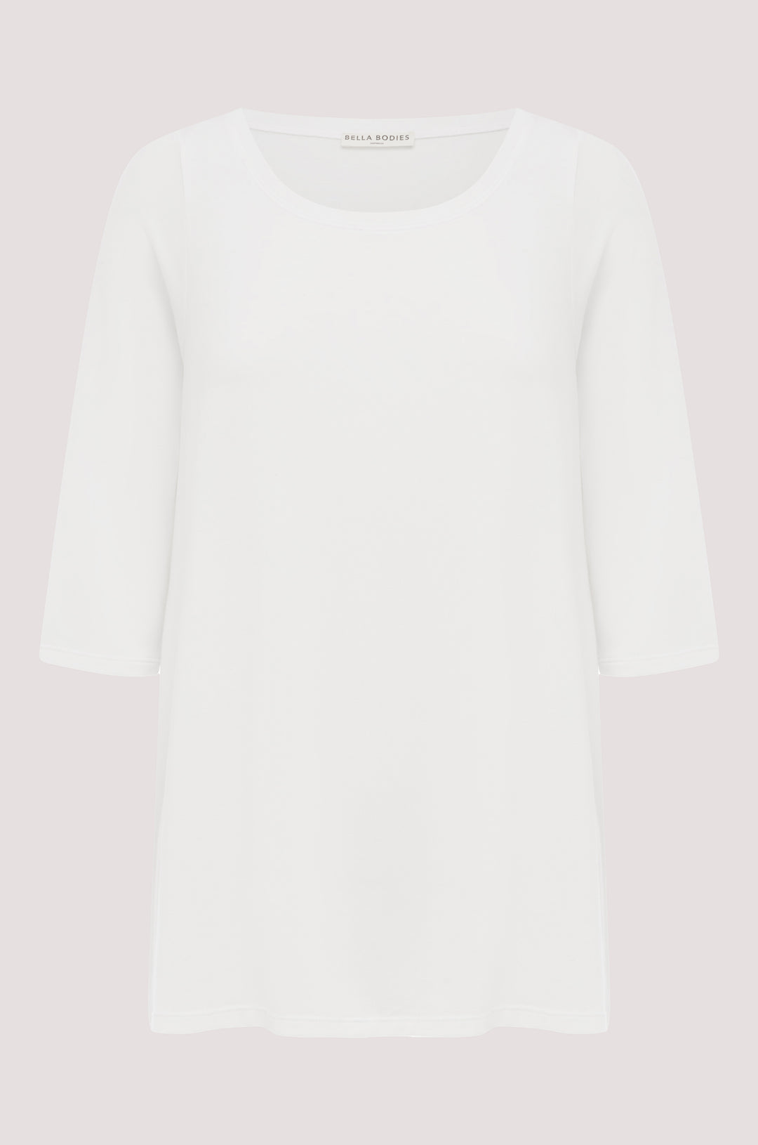 Bella Bodies BioLuxe Half Sleeve Swing T-Shirt WHITE