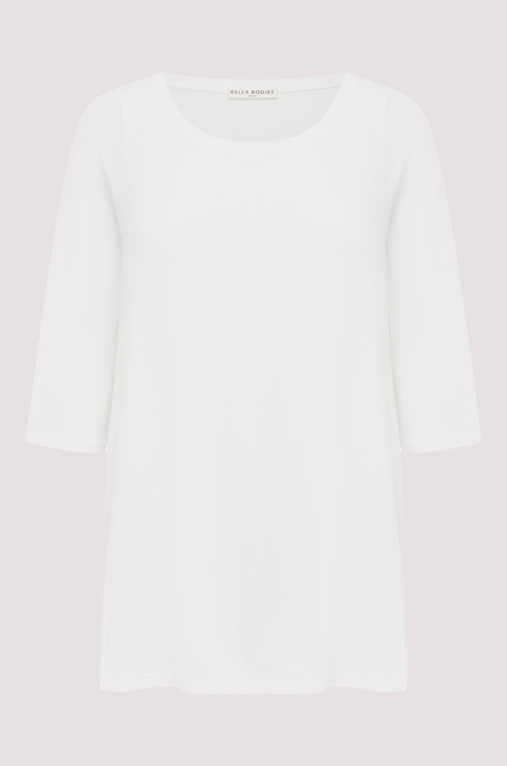 Bella Bodies BioLuxe Half Sleeve Swing T-Shirt WHITE