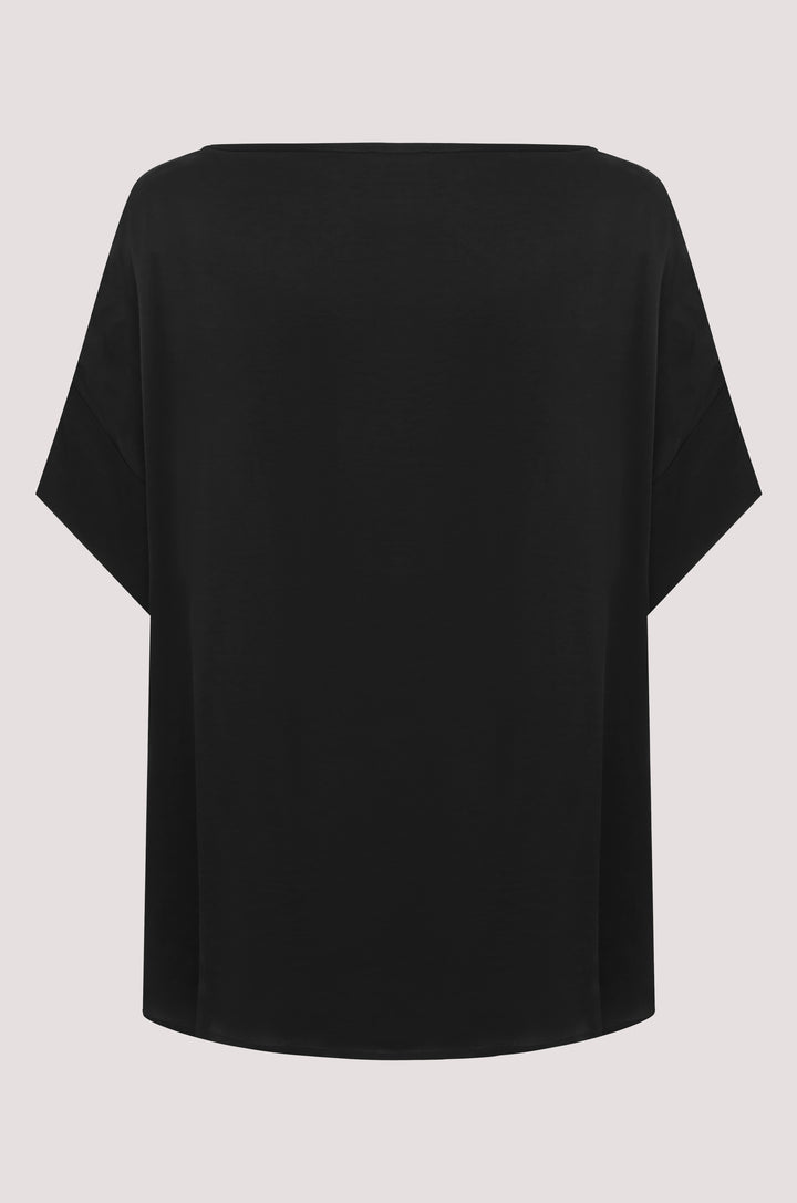 Bella Bodies BioLuxe Satin Batwing Blouse BLACK