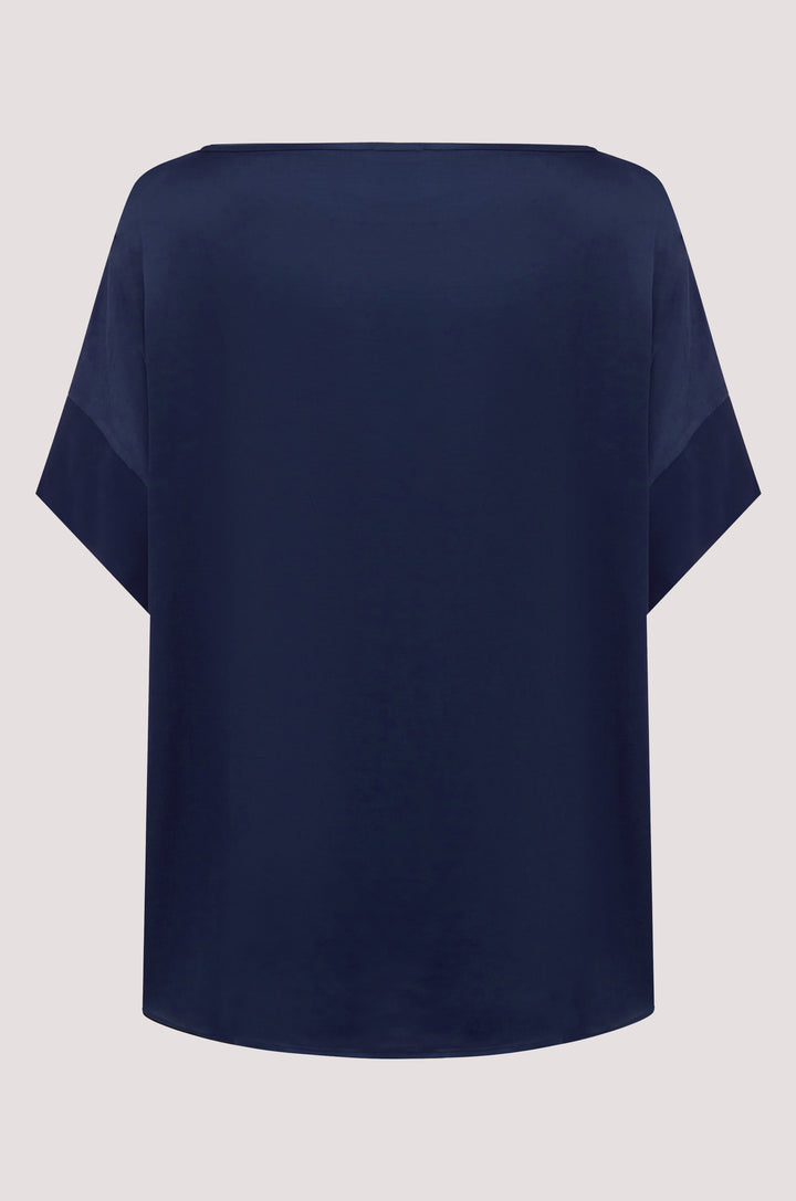 Bella Bodies BioLuxe Satin Batwing Blouse NAVY