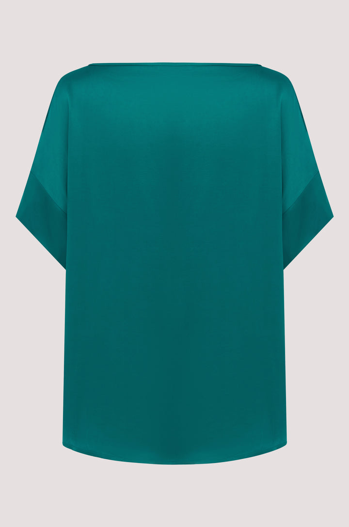 Bella Bodies BioLuxe Satin Batwing Blouse OCEAN